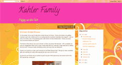 Desktop Screenshot of kahlerfam.blogspot.com