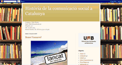 Desktop Screenshot of historiacomunicaciocat.blogspot.com