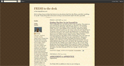 Desktop Screenshot of freshtothedesk.blogspot.com