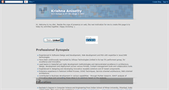 Desktop Screenshot of krishnaanisetty.blogspot.com