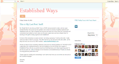 Desktop Screenshot of establishedways.blogspot.com