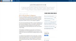 Desktop Screenshot of answerdotcom.blogspot.com