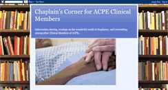 Desktop Screenshot of chaplainscornerforacpeclinicalmembers.blogspot.com