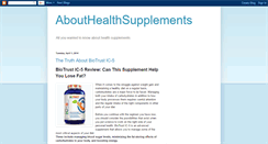 Desktop Screenshot of abouthealthsupplements.blogspot.com