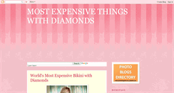 Desktop Screenshot of mostexpensivethingswithdiamonds.blogspot.com