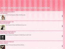 Tablet Screenshot of mostexpensivethingswithdiamonds.blogspot.com