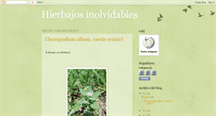 Desktop Screenshot of hierbajosinolvidables.blogspot.com