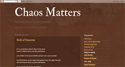 Desktop Screenshot of chaosandmatter.blogspot.com