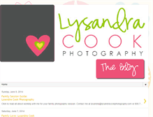 Tablet Screenshot of lysandracookphotography.blogspot.com