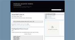 Desktop Screenshot of heroes-season-three.blogspot.com