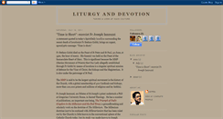 Desktop Screenshot of liturgyanddevotion.blogspot.com
