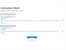 Tablet Screenshot of infoworld4ualways.blogspot.com
