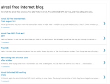 Tablet Screenshot of aircelfreeinternet.blogspot.com