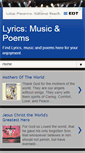 Mobile Screenshot of ellen-lyricsmusicpoems.blogspot.com