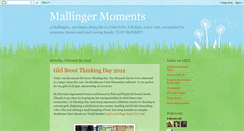 Desktop Screenshot of mallingermoments.blogspot.com