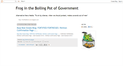 Desktop Screenshot of frogintheboilingpotofgovernment.blogspot.com
