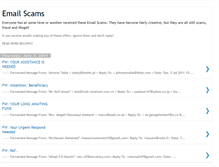 Tablet Screenshot of illegalemailscams.blogspot.com