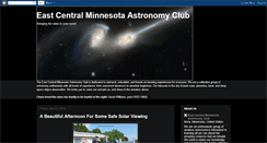 Desktop Screenshot of eastcentralastronomyclub.blogspot.com