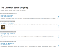 Tablet Screenshot of commonsensedogblog.blogspot.com