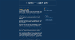 Desktop Screenshot of cheapestcreditcard.blogspot.com