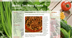 Desktop Screenshot of nevertoomanycooks.blogspot.com