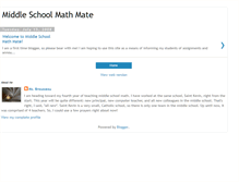 Tablet Screenshot of middleschoolmathmate.blogspot.com