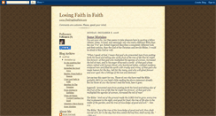 Desktop Screenshot of losingfaithinfaith.blogspot.com