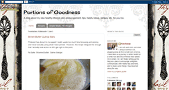 Desktop Screenshot of portionsofgoodness.blogspot.com