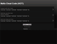 Tablet Screenshot of mafiacheatcode.blogspot.com