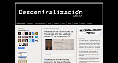 Desktop Screenshot of descentralizacionpoetica.blogspot.com