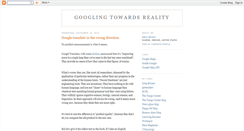 Desktop Screenshot of googlingtowardsreality.blogspot.com