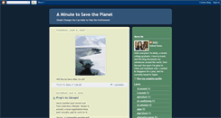 Desktop Screenshot of minutetosavetheplanet.blogspot.com