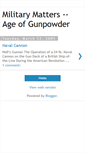 Mobile Screenshot of militarymattersgunpowder.blogspot.com