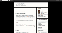 Desktop Screenshot of lepetitemorte.blogspot.com