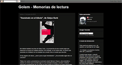 Desktop Screenshot of golem-librosycomentarios.blogspot.com