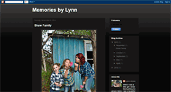 Desktop Screenshot of memoriesbylynnjones.blogspot.com