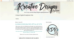 Desktop Screenshot of kreativedesignsbykaren.blogspot.com