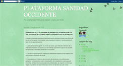 Desktop Screenshot of plataformasanidadnoroccidente.blogspot.com