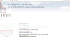 Desktop Screenshot of chaoticmindramblings.blogspot.com