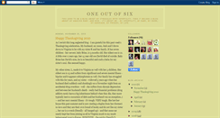 Desktop Screenshot of oneoutof6.blogspot.com