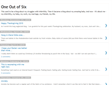 Tablet Screenshot of oneoutof6.blogspot.com
