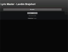 Tablet Screenshot of lyricmaster-lavdimbrajshori.blogspot.com