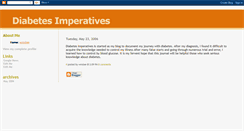 Desktop Screenshot of diabetes-imperatives.blogspot.com