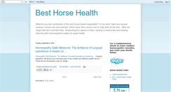 Desktop Screenshot of besthorsehealth.blogspot.com