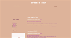 Desktop Screenshot of brookesinput.blogspot.com