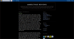 Desktop Screenshot of ambolthuereviews.blogspot.com