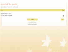 Tablet Screenshot of nature-word.blogspot.com