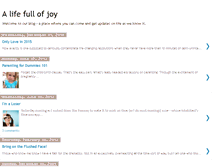 Tablet Screenshot of alifefullofjoy.blogspot.com