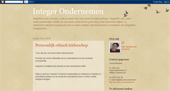 Desktop Screenshot of integerondernemen.blogspot.com