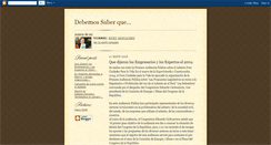Desktop Screenshot of debemossaber.blogspot.com